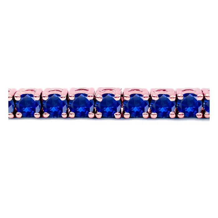 6 Carat Blue Sapphire Tennis Bracelet deBebians Bracelets