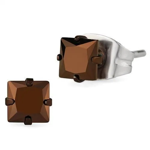 Alamode Earrings TK2582 Two Tone IP Light Brown IP Light coffee Stainless Steel Earrings with AAA Grade CZ in Light Coffee Alamode Earrings TK2582 Two Tone IP Light Brown IP Light coffee Stainless Steel Earrings with AAA Grade CZ in Light Coffee