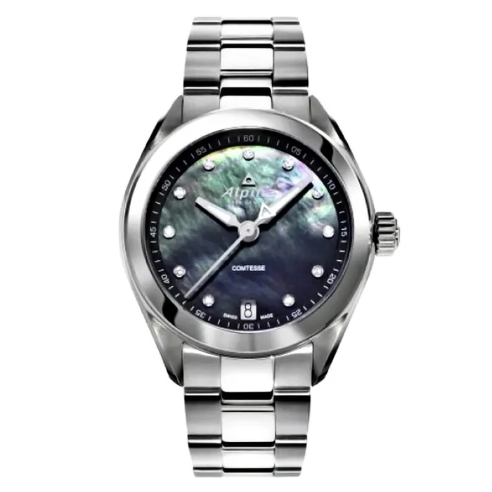 Alpina Womens Diamond Watch Comtesse Black MOP Dial Swiss Quartz AL240MPBD2C6B Alpina Watches Alpina Womens Diamond Watch Comtesse Black MOP Dial Swiss Quartz AL240MPBD2C6B Alpina Watches