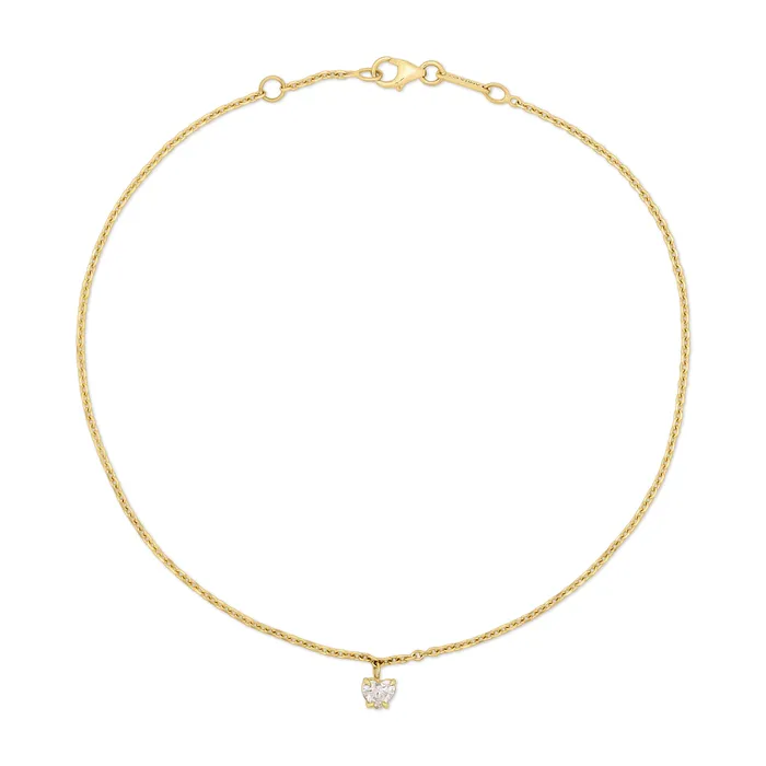 anitako ANKLET WITH HEART SHAPED DIAMOND DROP Earrings