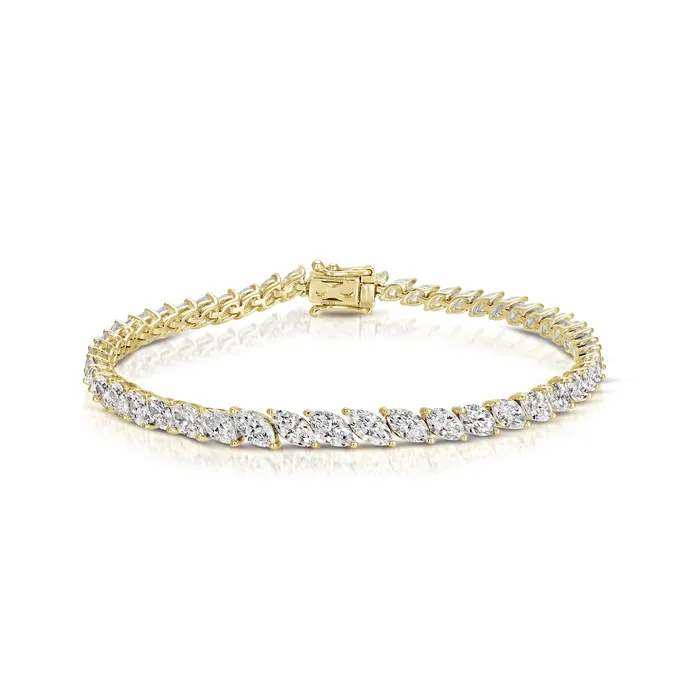 anitako GRADUATED SIDEWAYS MARQUISE DIAMOND BRACELET Bracelets