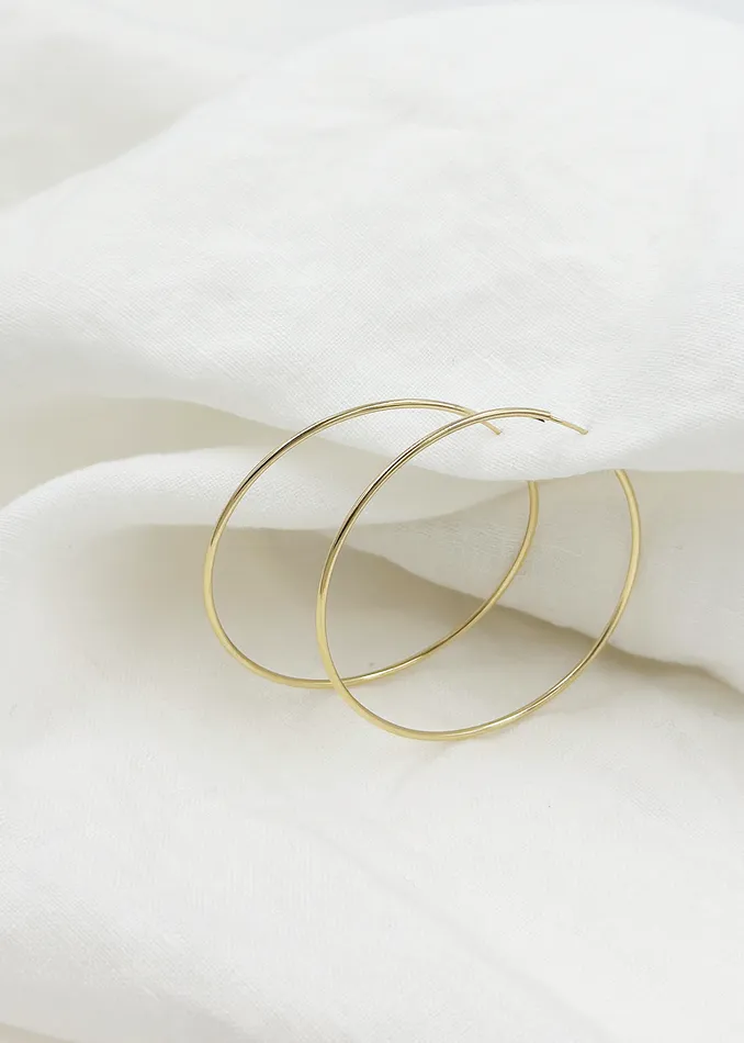Bella Hoop 50mm Bella Wren Jewelry Earrings