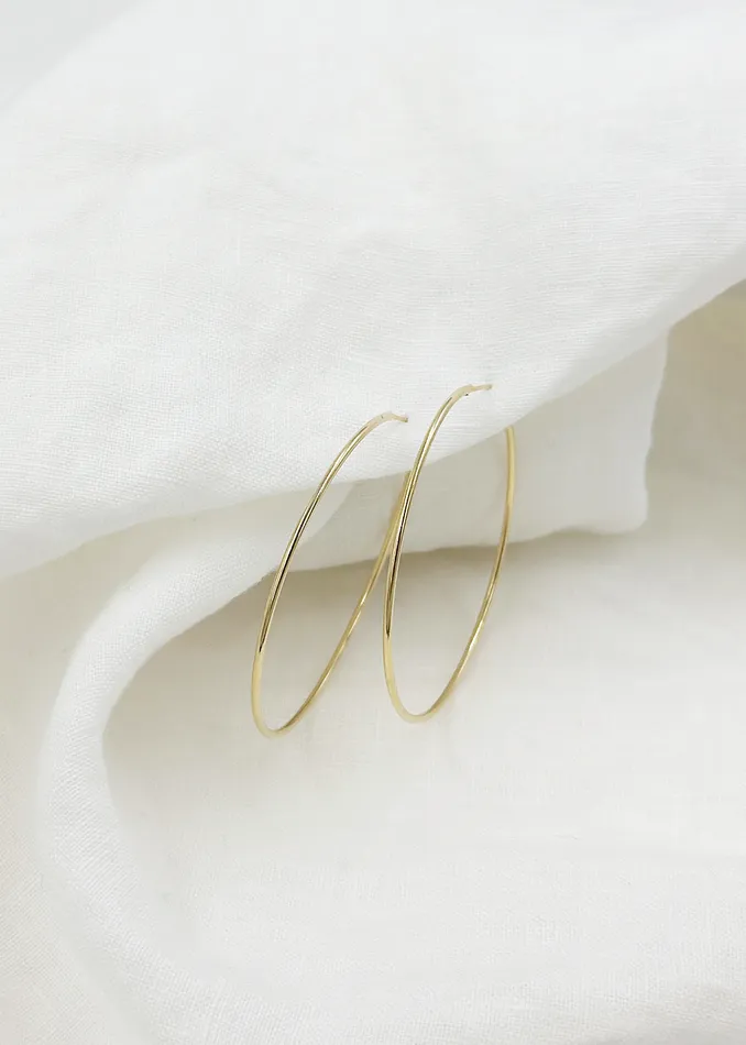 Bella Hoop 50mm Bella Wren Jewelry Earrings