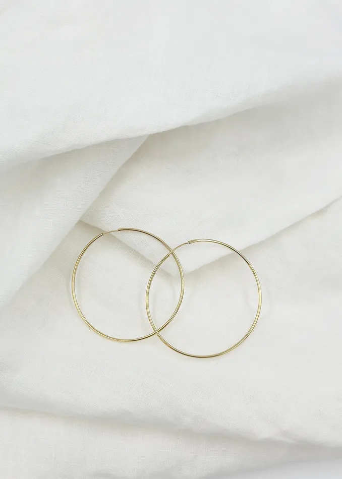 Bella Hoop 50mm Bella Wren Jewelry Earrings