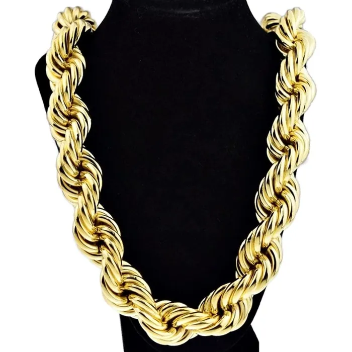 Bling Cartel Admin 14K Gold Plated Rope Chain Necklace 25mm x 30 Necklaces