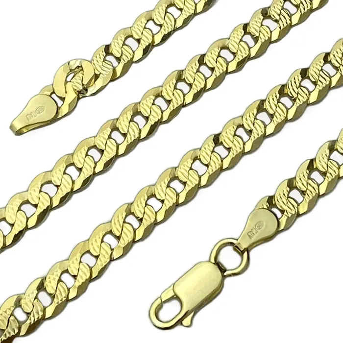 Bling Cartel Admin Necklaces 14K Gold Plated 925 Sterling Silver Cuban Curb Chain 20 5MM Necklace