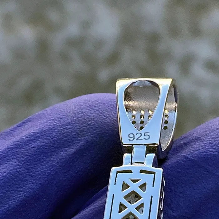 Bling Cartel Admin Necklaces 925 Sterling Silver Cross Iced Flooded Out Micro Pave CZ Pendant 2