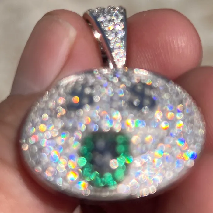 Bling Cartel Necklaces 925 Sterling Silver Money Mouth Face Emoji CZ Iced Pendant Bling Cartel Necklaces 925 Sterling Silver Money Mouth Face Emoji CZ Iced Pendant