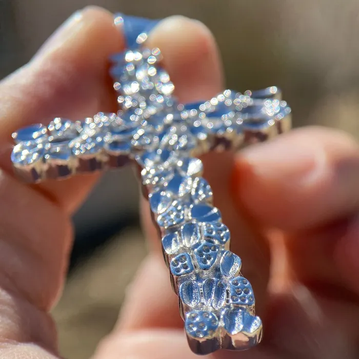 Bling Cartel Necklaces Real Solid 925 Sterling Silver Large Nugget Cross Hip Hop Pendant Bling Cartel Necklaces Real Solid 925 Sterling Silver Large Nugget Cross Hip Hop Pendant