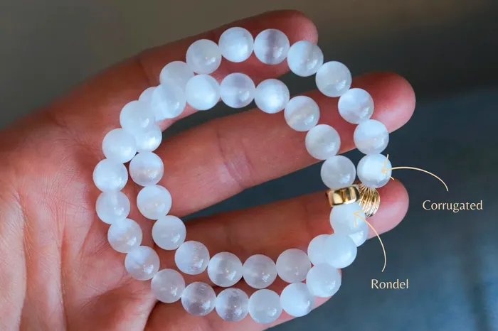 Bracelets AAAA Selenite Bracelet Earthly Abundance Jewelry