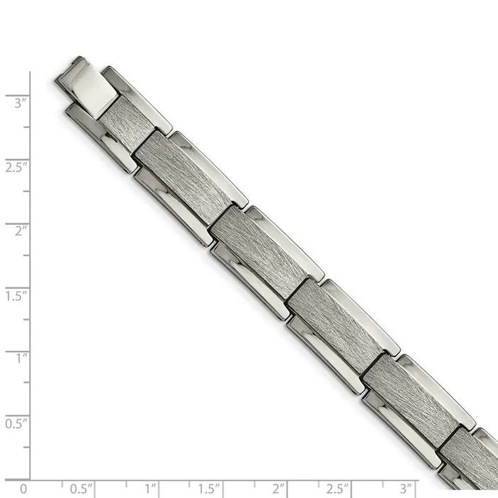 Bracelets Chisel Tungsten Polished and Satin 825in Bracelet Bracelets Chisel Tungsten Polished and Satin 825in Bracelet