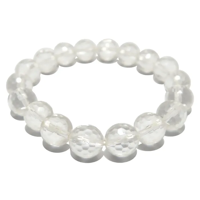 Bracelets Clear Quartz Bracelet Faceted Beads A Cut Above Satin Crystals