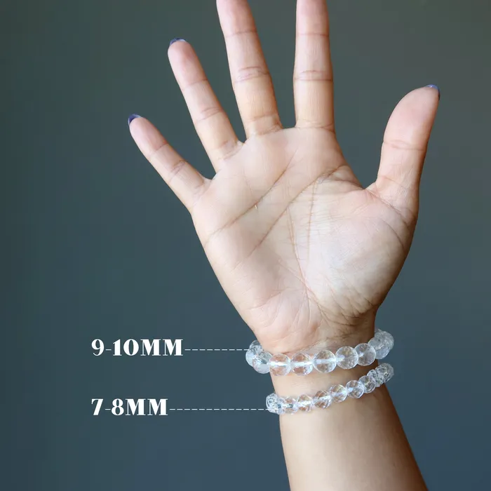 Bracelets Clear Quartz Bracelet Faceted Beads A Cut Above Satin Crystals