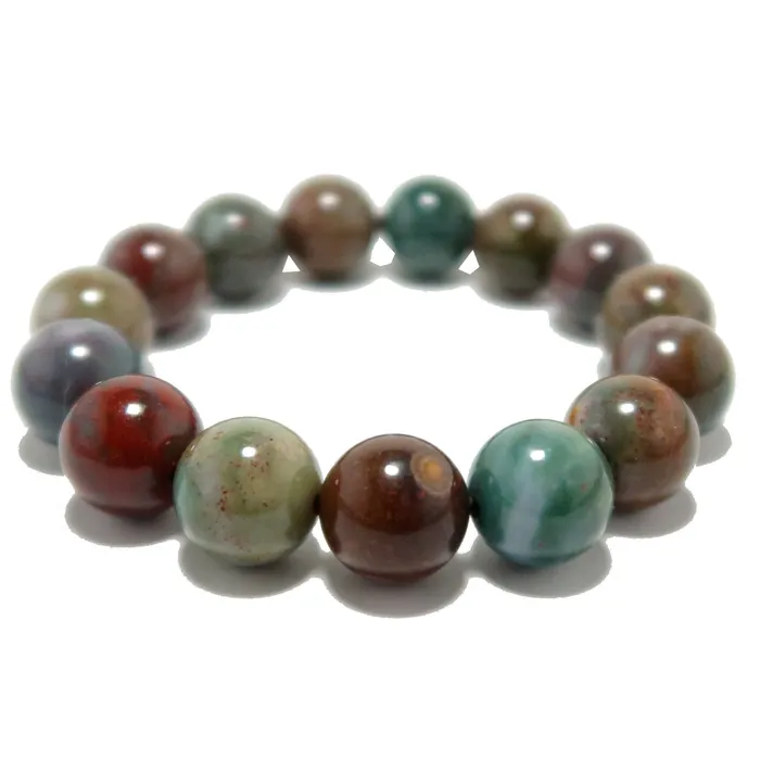 Bracelets Fancy Jasper Bracelet Fine Feelings Stone Satin Crystals