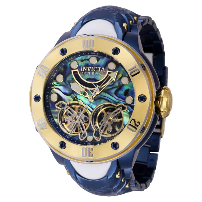 Bracelets Invicta Invicta Mens Automatic Watch Kraken Blue White Yellow Gold Bracelet 39717 Bracelets Invicta Invicta Mens Automatic Watch Kraken Blue White Yellow Gold Bracelet 39717