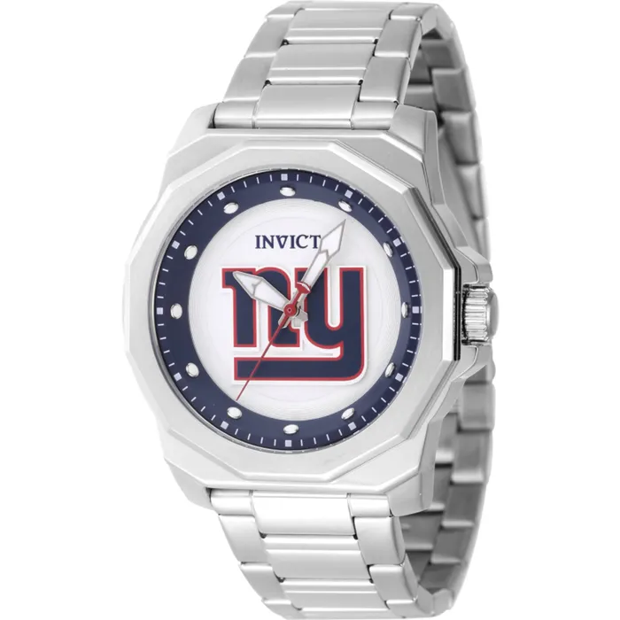 Bracelets Invicta Invicta Mens Watch NFL New York Giants Quartz Silver Brass Dial Bracelet 47926