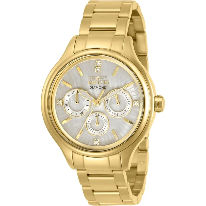 Bracelets Invicta Invicta Womens Diamond Watch Angel White MOP Dial Yellow Gold Bracelet 30959 Bracelets Invicta Invicta Womens Diamond Watch Angel White MOP Dial Yellow Gold Bracelet 30959