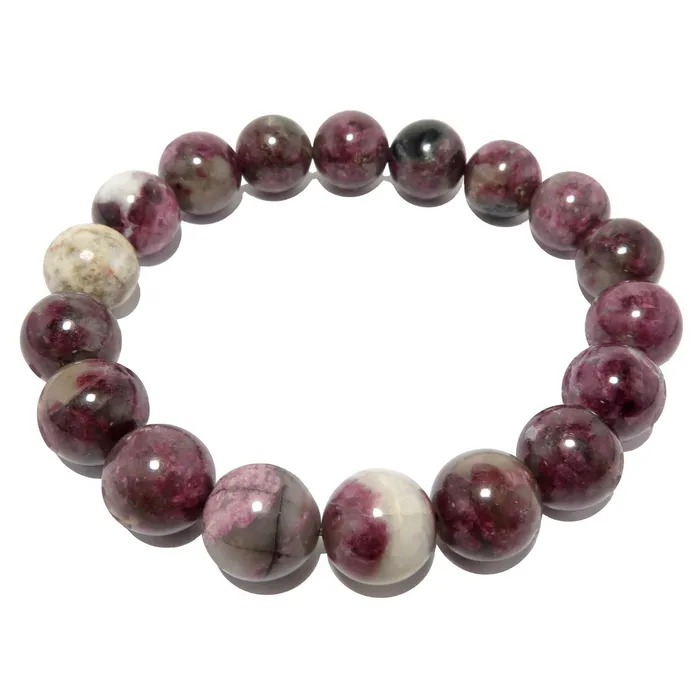 Bracelets Satin Crystals Red Tourmaline Bracelet Fruitful Rubellite