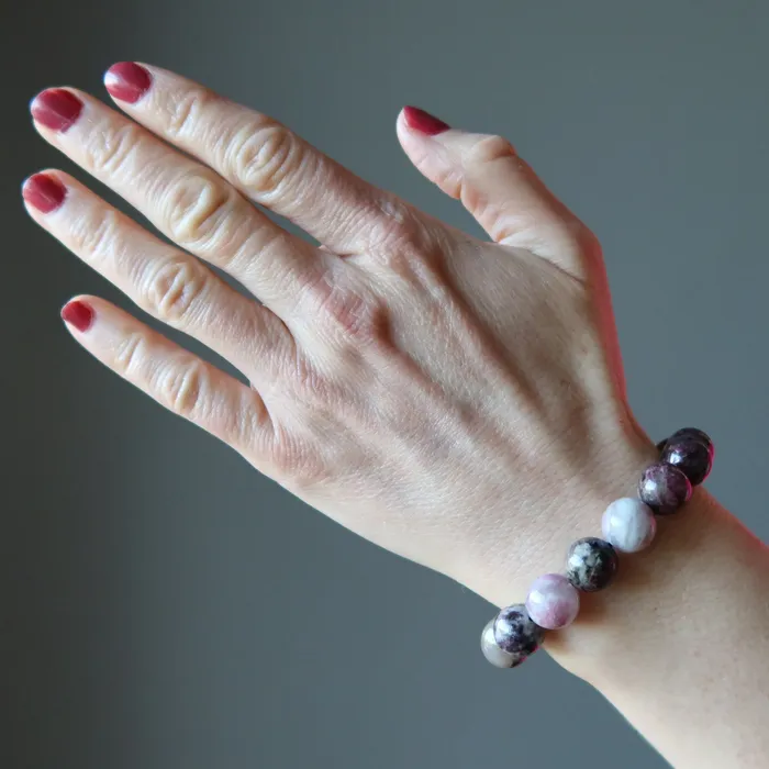 Bracelets Satin Crystals Red Tourmaline Bracelet Fruitful Rubellite