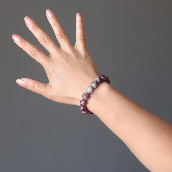 Bracelets Satin Crystals Red Tourmaline Bracelet Fruitful Rubellite