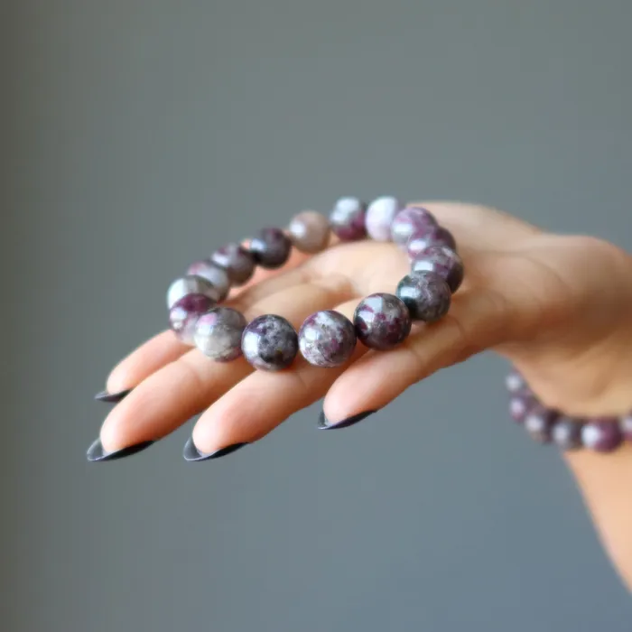 Bracelets Satin Crystals Red Tourmaline Bracelet Fruitful Rubellite