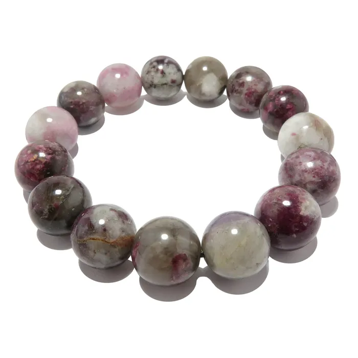 Bracelets Satin Crystals Red Tourmaline Bracelet Fruitful Rubellite