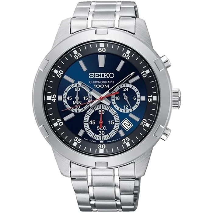 Bracelets Seiko Mens Chronograph Watch Neo Sports Blue Dial Silver Tone Bracelet SKS603P1 SEIKO Bracelets Seiko Mens Chronograph Watch Neo Sports Blue Dial Silver Tone Bracelet SKS603P1 SEIKO