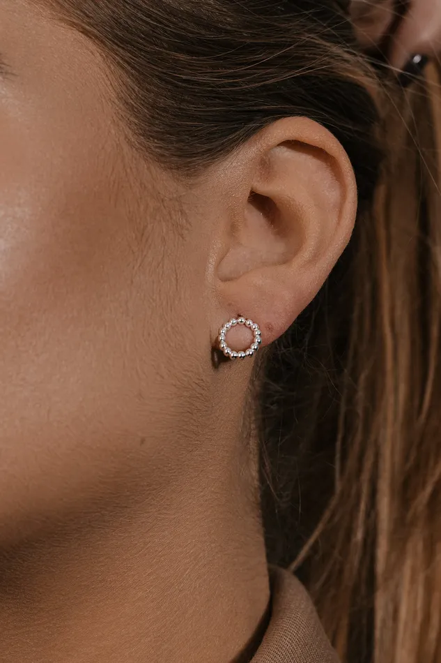 Bubble Circle Earrings Silver Kty Earrings