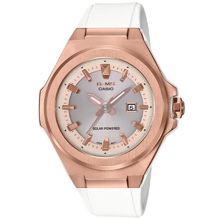 Casio Womens Quartz Watch BabyG GMS Silver Dial Solar Powered MSGS500G7A2 Casio Watches Casio Womens Quartz Watch BabyG GMS Silver Dial Solar Powered MSGS500G7A2 Casio Watches