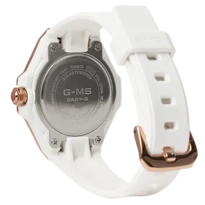 Casio Womens Quartz Watch BabyG GMS Silver Dial Solar Powered MSGS500G7A2 Casio Watches Casio Womens Quartz Watch BabyG GMS Silver Dial Solar Powered MSGS500G7A2 Casio Watches