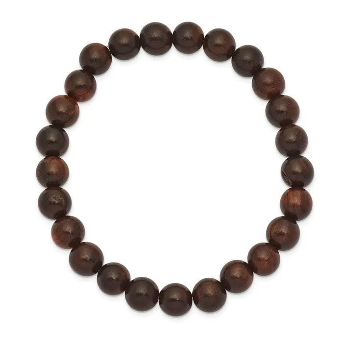 Chisel Bracelets Red Sandalwood Bead Stretch Bracelet
