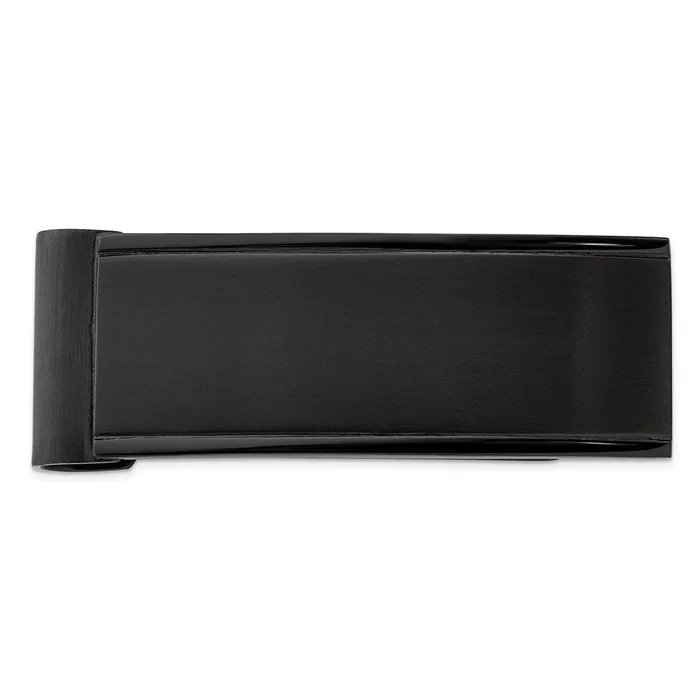 Chisel Bracelets Stainless Steel Brushed and Polished Black IPplated Money Clip