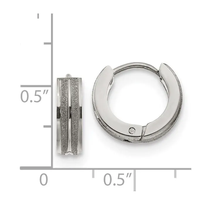 Chisel Earrings Stainless Steel Laser cut Hinged Hoop Earrings Chisel Earrings Stainless Steel Laser cut Hinged Hoop Earrings