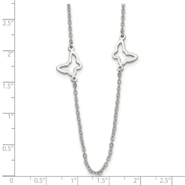 Chisel Necklaces Stainless Steel Butterfly Necklace Chisel Necklaces Stainless Steel Butterfly Necklace