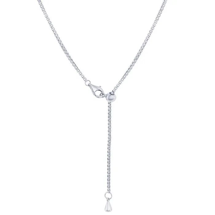 Classic Necklaces Classic Womens Necklace Sterling Silver 3mm White CZ Tennis Adjustable M7019 Classic Necklaces Classic Womens Necklace Sterling Silver 3mm White CZ Tennis Adjustable M7019