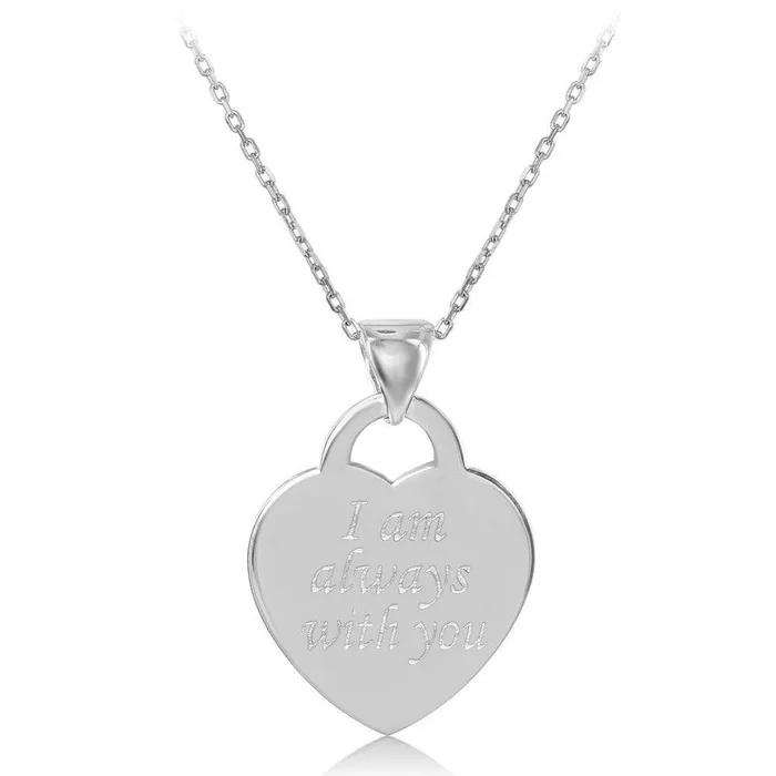 Classic Necklaces Sterling Silver I Am Always With You Pendant Chain
