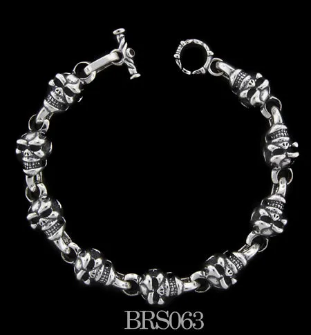 DCJ Bracelets Mini Vertical Skull Bracelet