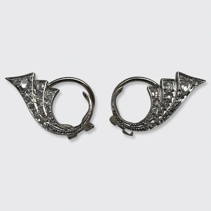 Earrings 21stfinds Retro RoseCut Diamond Wing Ear Clips Earrings 21stfinds Retro RoseCut Diamond Wing Ear Clips
