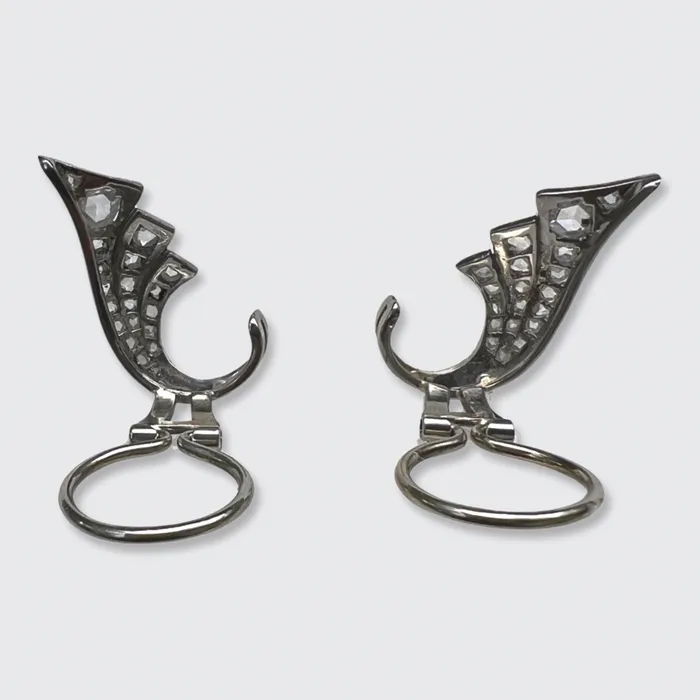 Earrings 21stfinds Retro RoseCut Diamond Wing Ear Clips Earrings 21stfinds Retro RoseCut Diamond Wing Ear Clips