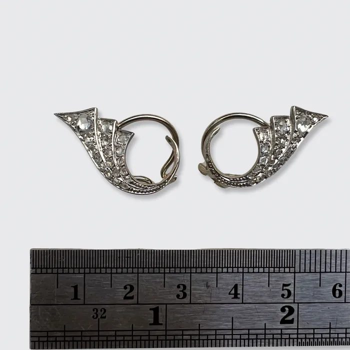 Earrings 21stfinds Retro RoseCut Diamond Wing Ear Clips Earrings 21stfinds Retro RoseCut Diamond Wing Ear Clips
