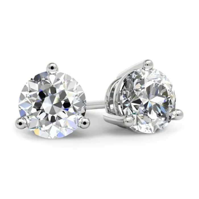 Earrings deBebians GIA Certified Diamond Stud Earrings ThreeProng Setting Earrings deBebians GIA Certified Diamond Stud Earrings ThreeProng Setting