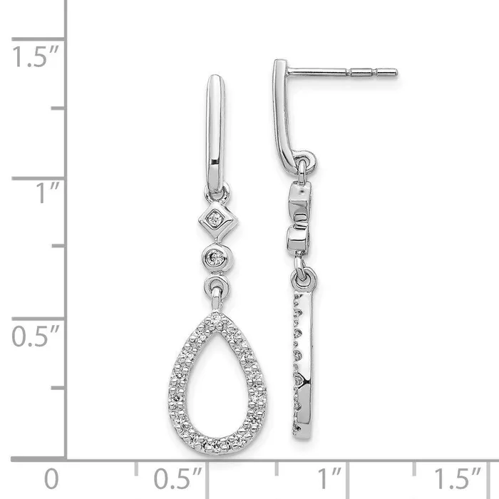 Earrings Jewelry 14k White Gold Diamond Teardrop Earrings