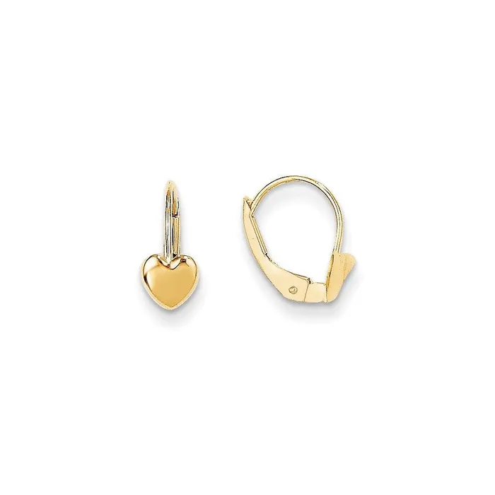 Earrings Jewelry Madi K Kids 14k Heart Leverback Earrings