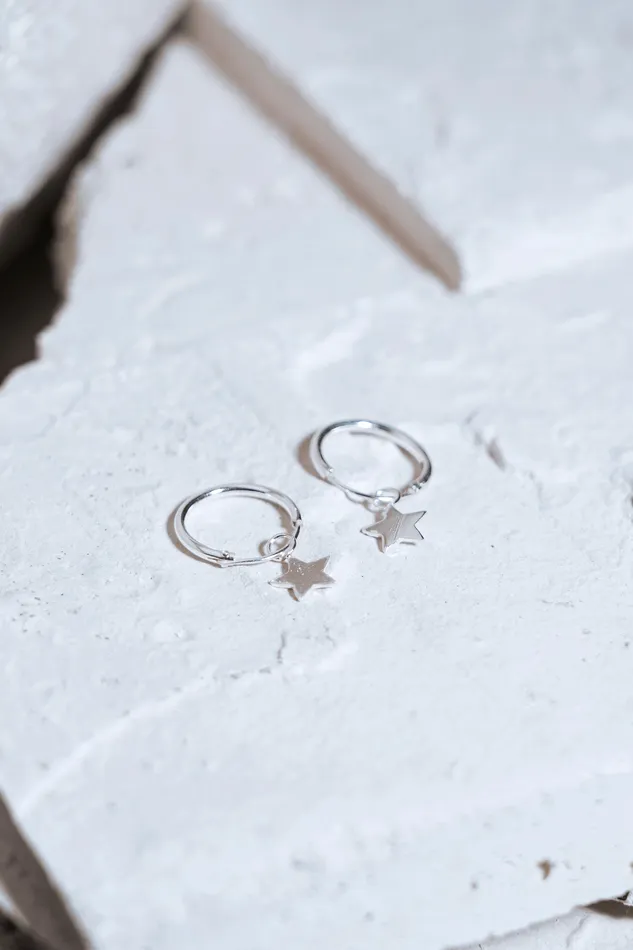 Earrings Kty Star Earrings Silver