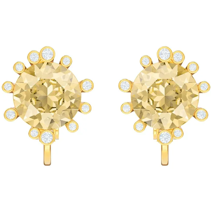 Earrings Swarovski Swarovski Womens Clip Earrings Olive Gold Tone Plated Brown Crystal 5485463 Earrings Swarovski Swarovski Womens Clip Earrings Olive Gold Tone Plated Brown Crystal 5485463