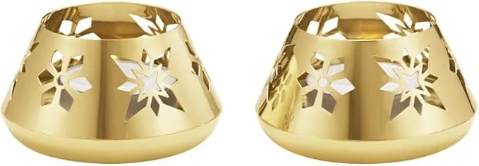 Georg Jensen PreStyled Sets Georg Jensen 2024 Tealight Candleholders 2Pcs Plated in 18k Gold Georg Jensen PreStyled Sets Georg Jensen 2024 Tealight Candleholders 2Pcs Plated in 18k Gold