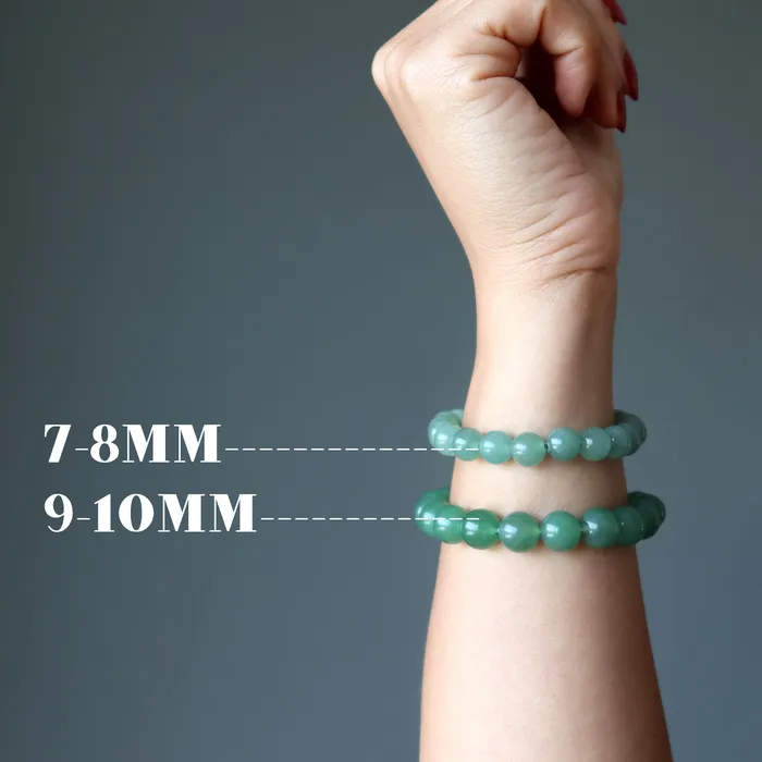 Green Aventurine Bracelet Abundance Attraction Gem Satin Crystals Bracelets