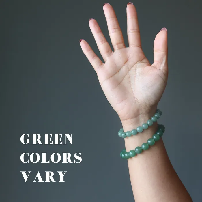 Green Aventurine Bracelet Abundance Attraction Gem Satin Crystals Bracelets