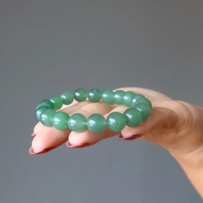 Green Aventurine Bracelet Abundance Attraction Gem Satin Crystals Bracelets