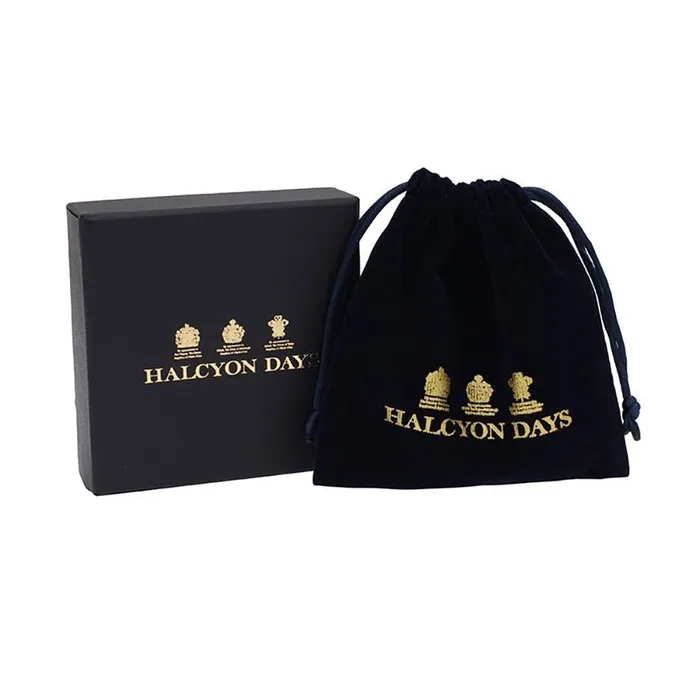 Halcyon Days Skinny Pave Button Deep Cobalt Gold Bangle Halcyon Days PreStyled Sets